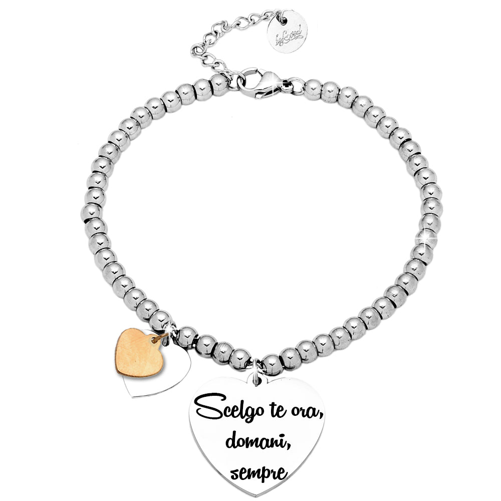 Bracciale donna Edizione Speciale San Valentino con incisione - "Scelgo te ora, domani, sempre" -Beloved_gioielli