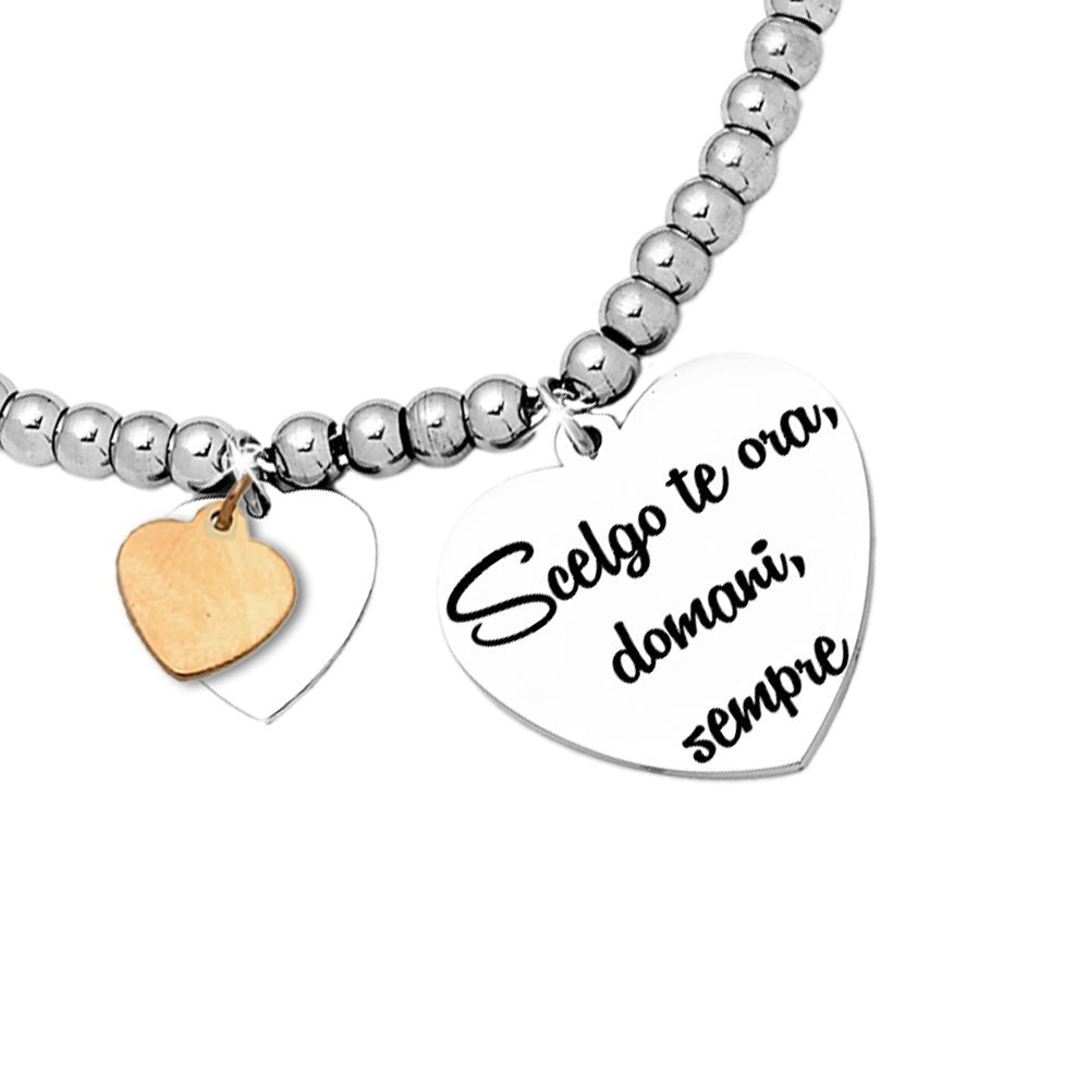 Bracciale donna Edizione Speciale San Valentino con incisione - "Scelgo te ora, domani, sempre" -Beloved_gioielli