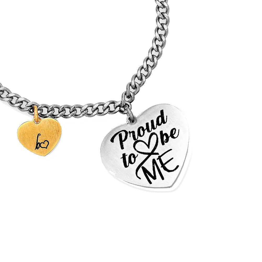 Bracciale Emozionale con incisione nera - " Proud to be Me" -Beloved_gioielli