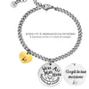 Bracciale Emozionale con incisione nera - "We are all Mad Here" -Beloved_gioielli