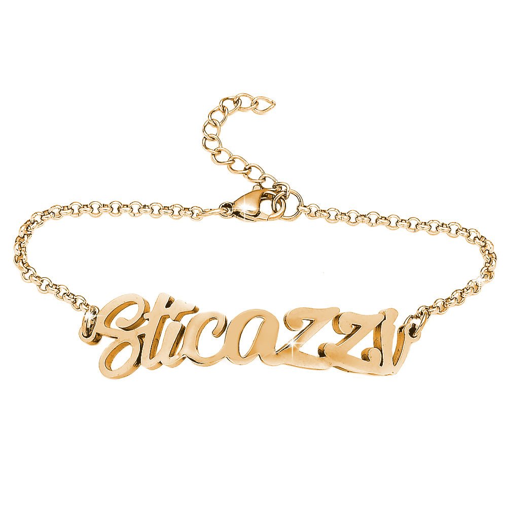 Bracciale emozionale SENTENCE Rose gold - "Sticazzi" -Beloved_gioielli