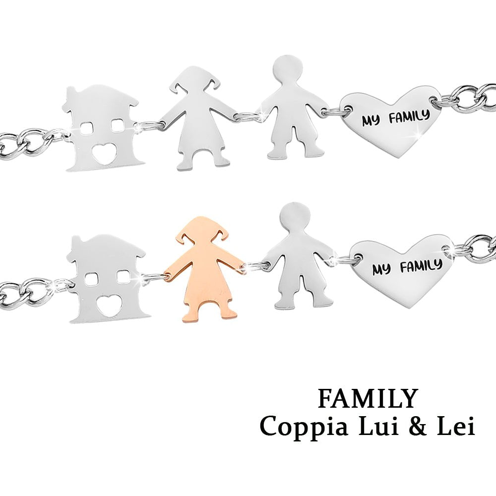 Bracciale Family Coppia Lui & Lei - con incisione -Beloved_gioielli