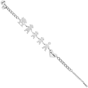Bracciale Family Genitori + 2 Bimbe anche con animali - con incisione -Beloved_gioielli