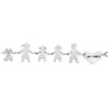 Bracciale Family Genitori + 2 Bimbe anche con animali - con incisione -Beloved_gioielli
