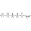 Bracciale Family Genitori + 2 Bimbe anche con animali - con incisione -Beloved_gioielli