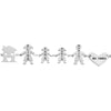 Bracciale Family Genitori + 2 Bimbe anche con animali - con incisione -Beloved_gioielli