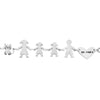 Bracciale Family Genitori + 2 Bimbe anche con animali - con incisione -Beloved_gioielli