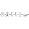 Bracciale Family Genitori + 2 Bimbi anche con animali - con incisione -Beloved_gioielli