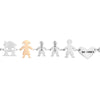 Bracciale Family Genitori + 2 Bimbi anche con animali - con incisione -Beloved_gioielli