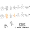 Bracciale Family Genitori + 2 Bimbi + Bimba anche con animali - con incisione -Beloved_gioielli
