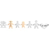 Bracciale Family Genitori + 2 Bimbi + Bimba anche con animali - con incisione -Beloved_gioielli