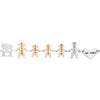 Bracciale Family Genitori + 3 Bimbe anche con animali - con incisione -Beloved_gioielli