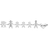 Bracciale Family Genitori + 3 Bimbe anche con animali - con incisione -Beloved_gioielli
