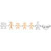 Bracciale Family Genitori + 3 Bimbe anche con animali - con incisione -Beloved_gioielli