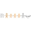 Bracciale Family Genitori + 3 Bimbe anche con animali - con incisione -Beloved_gioielli