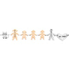 Bracciale Family Genitori + 3 Bimbe anche con animali - con incisione -Beloved_gioielli