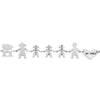 Bracciale Family Genitori + 3 Bimbe anche con animali - con incisione -Beloved_gioielli