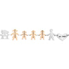 Bracciale Family Genitori + 3 Bimbe anche con animali - con incisione -Beloved_gioielli