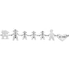 Bracciale Family Genitori + 3 Bimbe anche con animali - con incisione -Beloved_gioielli