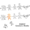 Bracciale Family Genitori + Bimbo anche con animali - con incisione -Beloved_gioielli