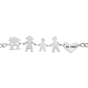 Bracciale Family Genitori + Bimbo anche con animali - con incisione -Beloved_gioielli