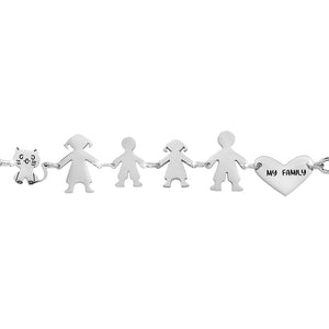 Bracciale Family Genitori + Bimbo + Bimba anche con animali - con incisione -Beloved_gioielli