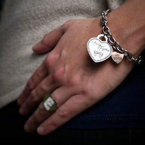 Bracciale groumette con incisione - "Always together - Big sister" -Beloved_gioielli