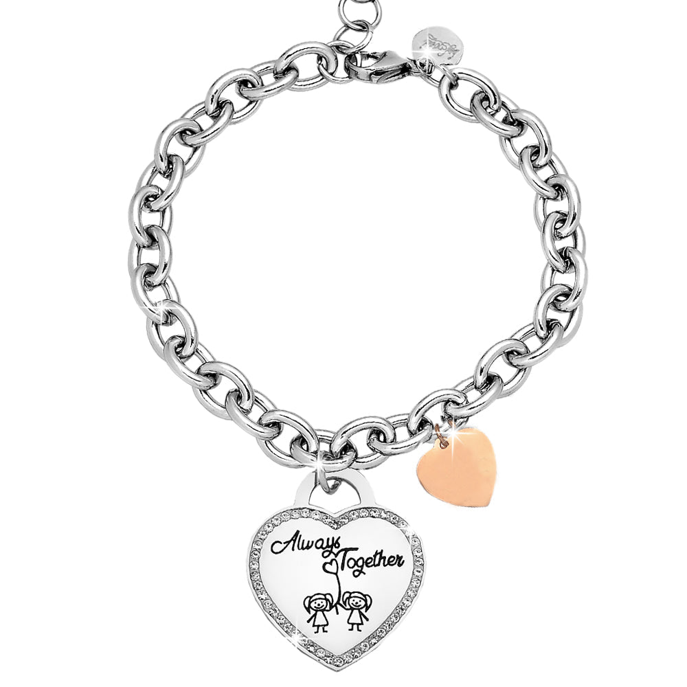 Bracciale groumette con incisione - "Always together" -Beloved_gioielli