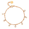 Bracciale in acciaio con castoni small - Rose gold -Beloved_gioielli