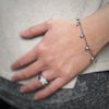 Bracciale in acciaio con castoni small - Silver -Beloved_gioielli