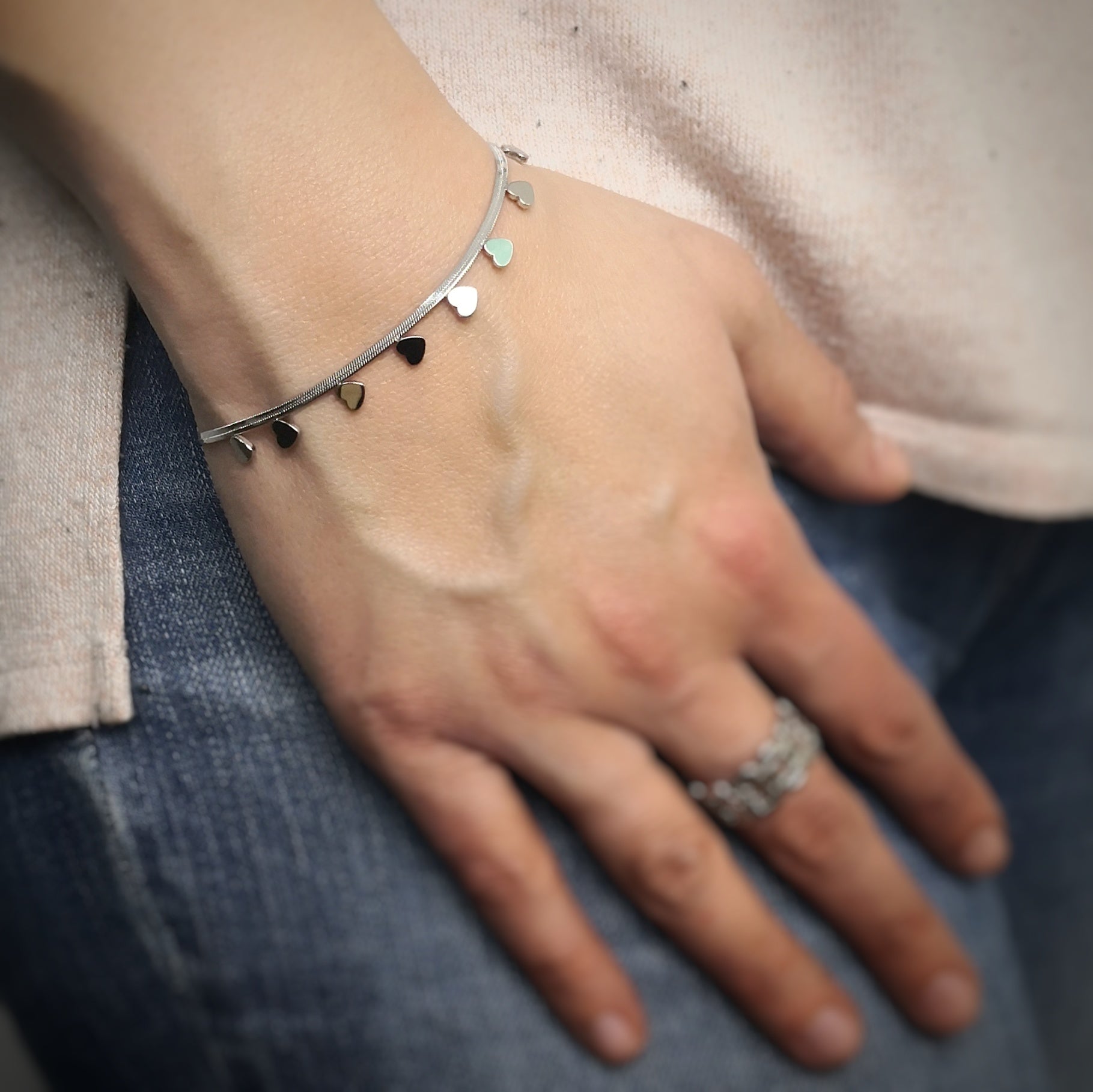 Beloved Bracciale Cleopatra In Acciaio Con Charms Sfaccettati: Regolabile, Colore Oro, Anallergico