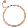 Bracciale in acciaio con catena Piattina Rose gold - Scegli la larghezza all'interno -Beloved_gioielli