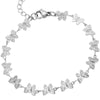 Bracciale in acciaio con charms in rilievo colore silver - Farfalle -Beloved_gioielli
