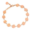 Bracciale in acciaio con giro di charms rose gold - Quadrifogli -Beloved_gioielli