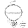 Bracciale in acciaio con incisione nera - "Mia figlia è l'amore della mia vita" -Beloved_gioielli