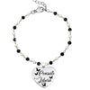 Bracciale in acciaio con incisione nera - Pensati libera -Beloved_gioielli