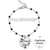 Bracciale in acciaio con incisione nera - Pensati libera -Beloved_gioielli