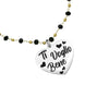 Bracciale in acciaio con incisione nera - Ti voglio bene -Beloved_gioielli