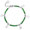 Bracciale in acciaio Crystal Chic - Cristalli Verdi e Stelle -Beloved_gioielli