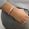 Bracciale in Acciaio regolabile Treccia Colore Silver B02W -Beloved_gioielli