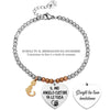 Bracciale in acciaio silver e rose gold con incisione nera - "Il mio angelo custode fa le fusa" -Beloved_gioielli