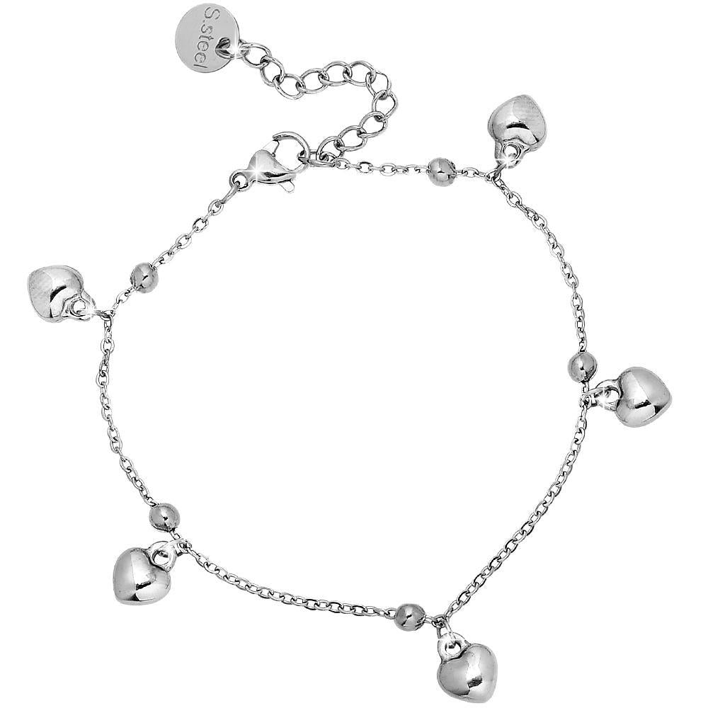 Bracciale Modern Times Silver con Cuori -Beloved_gioielli