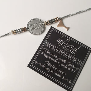 Bracciale My Passion in acciaio con rondelle silver e rose gold - "Forever party" -Beloved_gioielli