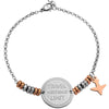 Bracciale My Passion in acciaio con rondelle silver e rose gold - "Travel without limit" -Beloved_gioielli