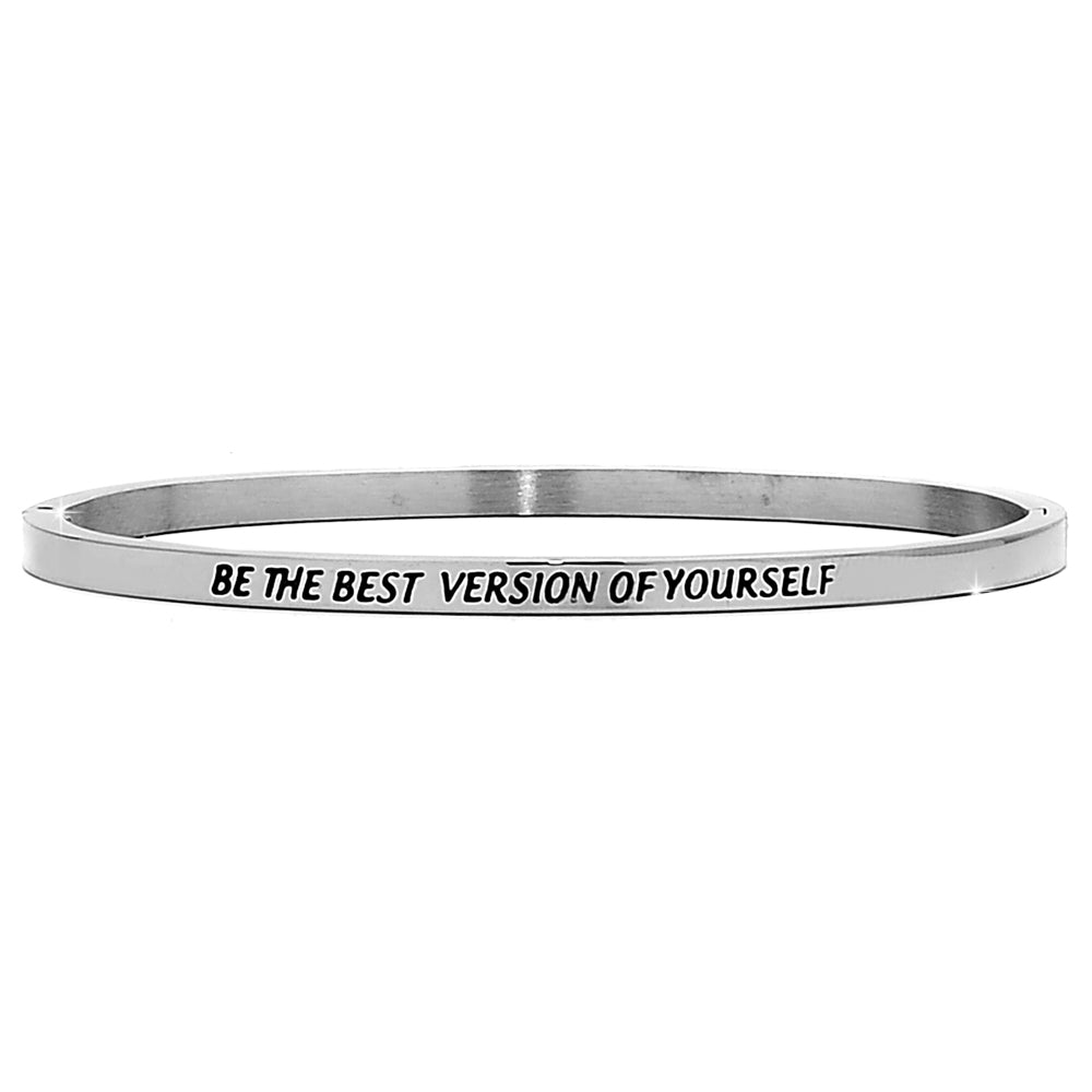 Bracciale rigido con incisione - "Be the best version of yourself -Beloved_gioielli