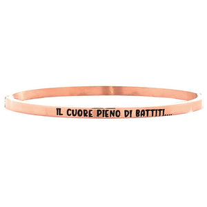 Bracciale con cuore pendente con frase Bracciale con cuore pendente con frase