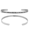 Bracciale rigido donna 4mm con incisione - "Indossa il sorriso più bello..." -Beloved_gioielli