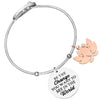 Bracciale rigido donna con charms e incisione - "Be the change you want to see.." -Beloved_gioielli