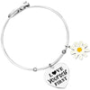 Bracciale rigido donna con charms e incisione - "Love yourself first" -Beloved_gioielli