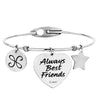 Bracciale rigido donna con charms e incisione su due lati - "No matter when.." -Beloved_gioielli